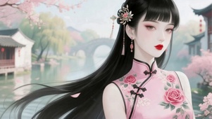 旗袍美女子