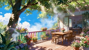 护眼治愈系动漫里的田园栖居