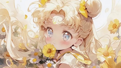 可爱的动漫插画女孩