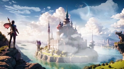 唯美迷雾河流城堡