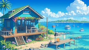 浪漫海边小屋