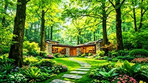 护眼治愈森林小屋4K
