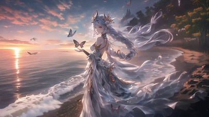 申鹤丨银裳沧澜丨