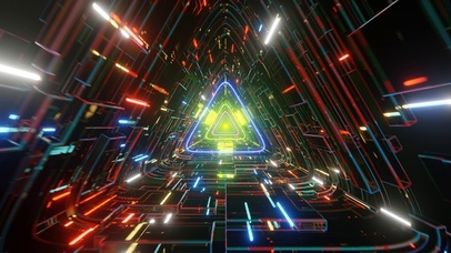 简单几何炫光隧道·无限循环