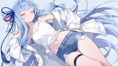 浅蓝松懒时