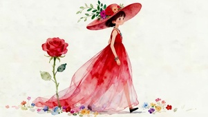 小清新鲜花仙子