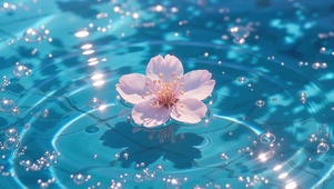 水中的花朵