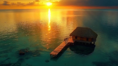 落日海面度假小屋