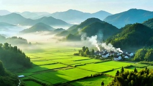 治愈袅袅炊烟4K