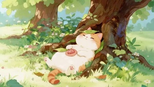 树下慵懒猫咪