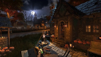 万圣节小屋夜氛围