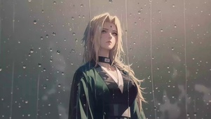 雨天凝视窗外的纲手女神