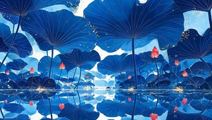 荷叶池塘