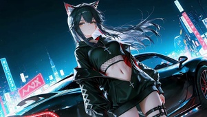 动漫女孩循环动画壁纸