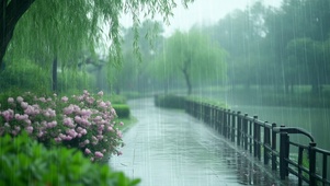 雨中小路