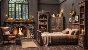 【雨景】欧式古典卧房