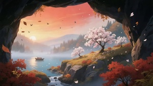 治愈系洞穴秋景