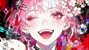 动漫美女少女粉色颜值