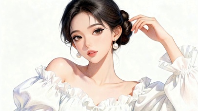 白衣优雅都市女神