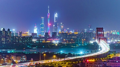 4K 高清 广州珠江新城夜景
