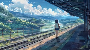 插画-站台