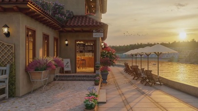 夏日河畔咖啡馆