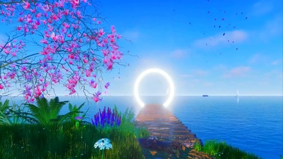 唯美治愈蓝天白云景色