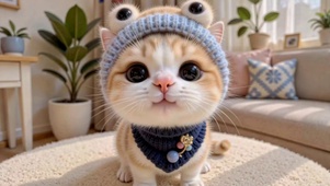 软萌大眼可爱橘猫咪