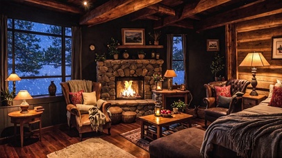 【雪景】温暖的雪中木屋