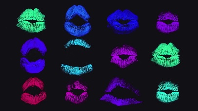 4K 高清 嘴唇的口红印