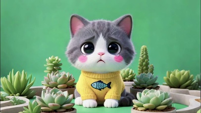 受挫的小猫