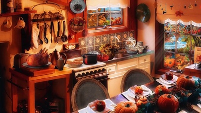 舒适的厨房氛围