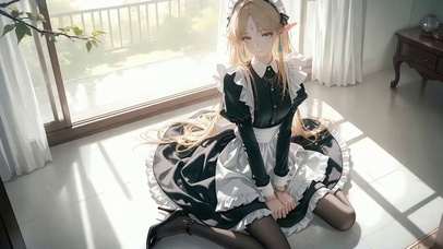 金发女仆装女孩