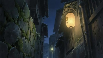 静谧古镇街巷夜景