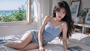 4K纯欲长发美女