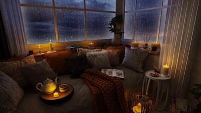 窗外悠闲的雨声