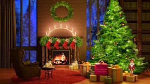 冬季圣诞舒适客厅