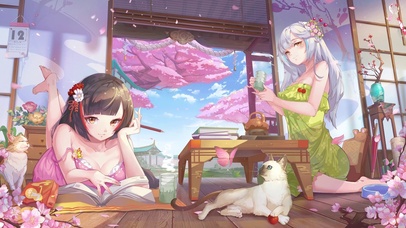 休闲的夏日风情