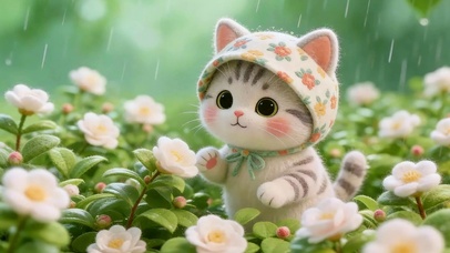 雨天花海猫