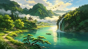 唯美山川河流