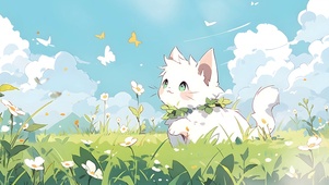 小猫追蝶