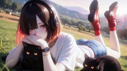 田野女孩治愈壁纸