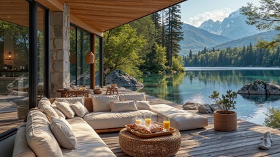 山间湖畔水榭居