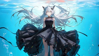 动漫女孩循环动画壁纸