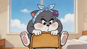 可爱居家小胖猫