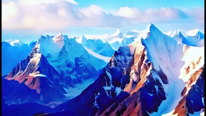 4K唯美壮观雪山