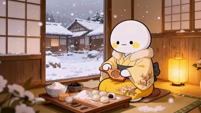 雪乡制糕