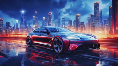 酷炫的都市超级跑车