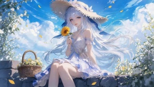 治愈鲜花女孩