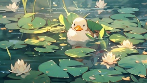 4K 水中小鸭
